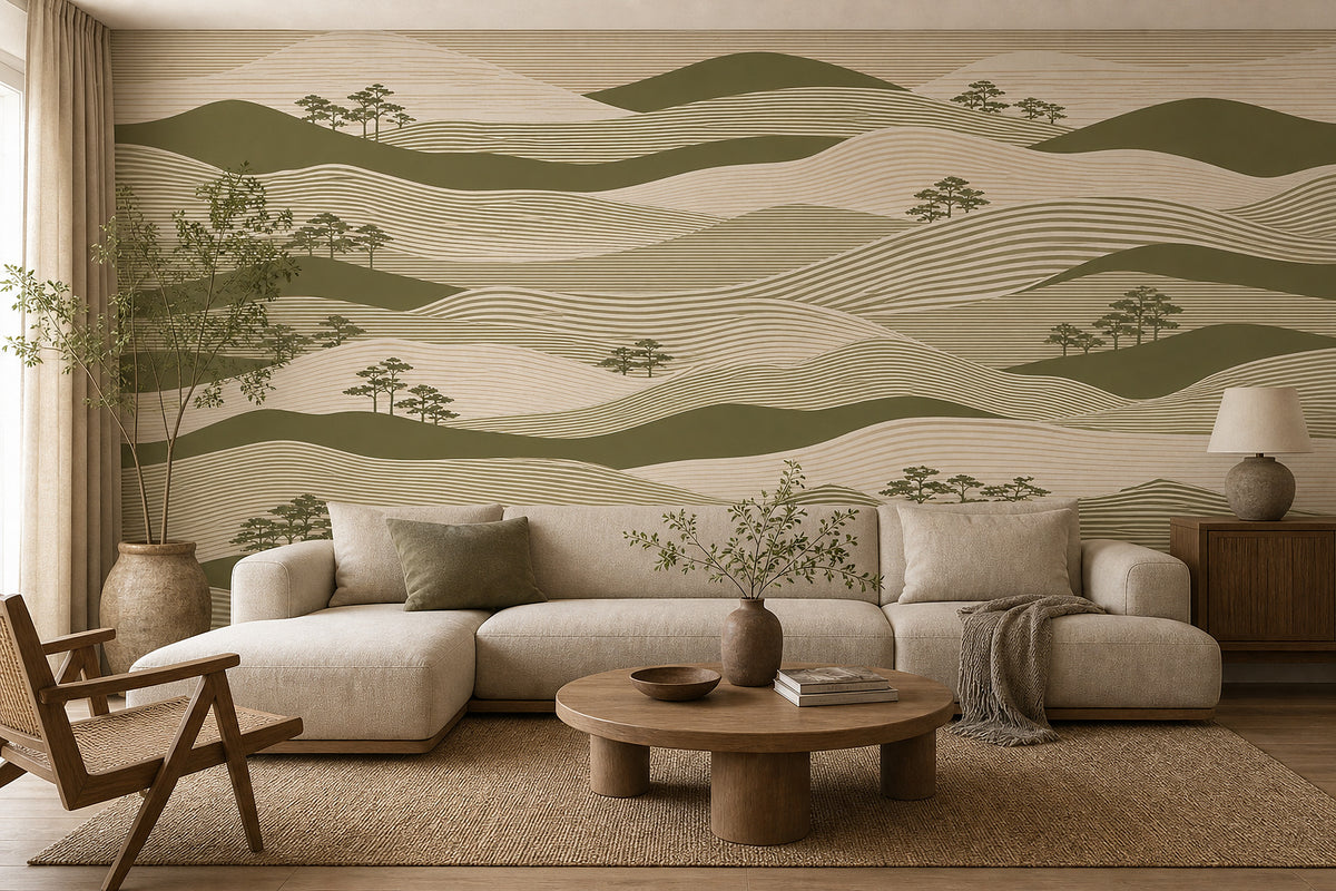Cream Design Wallpaper Mural product view