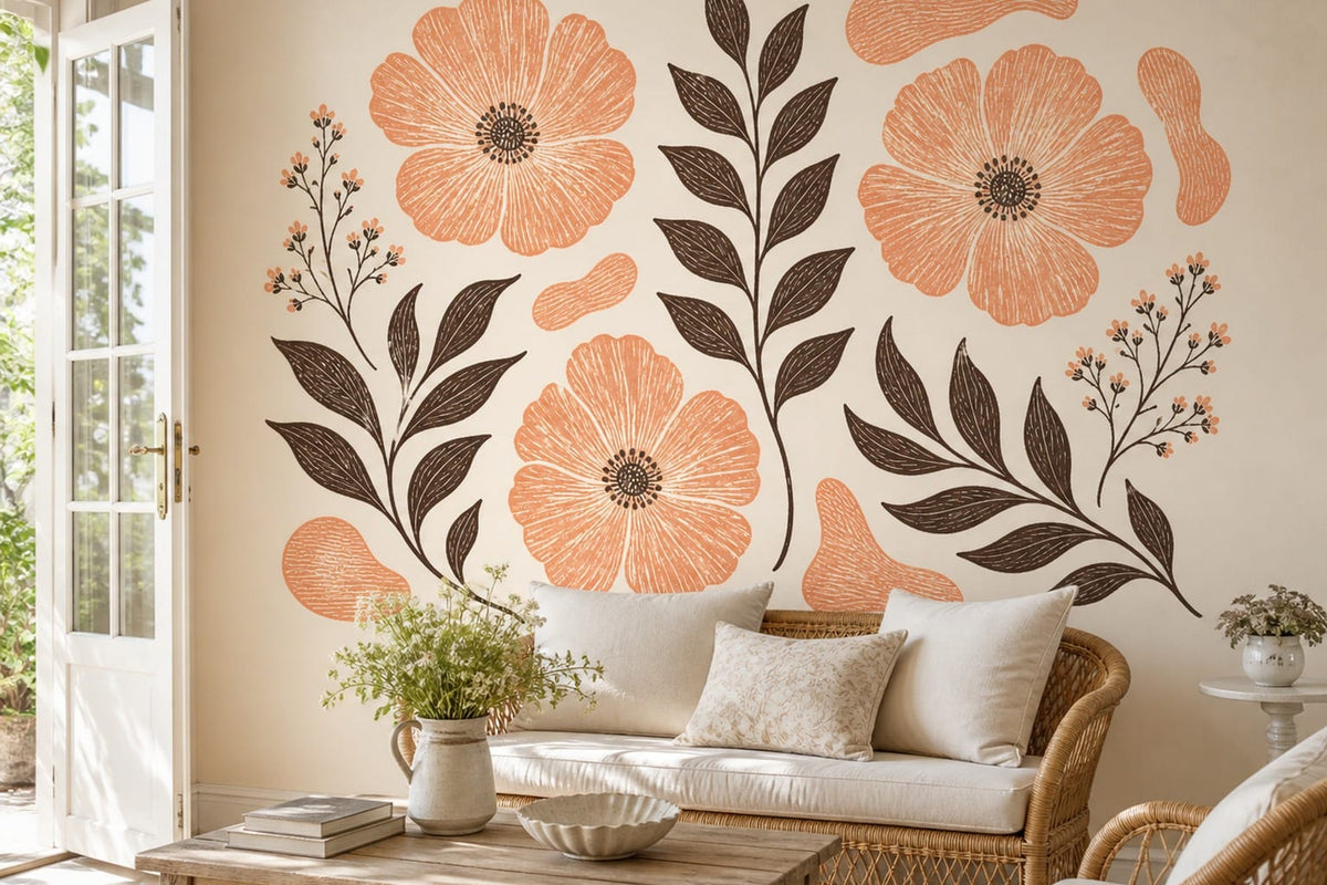 Cream Design Wallpaper Mural product view