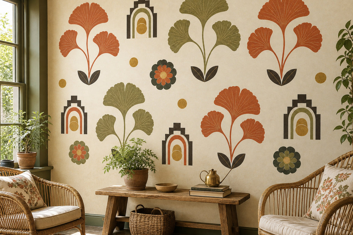Cream Design Wallpaper Mural product view