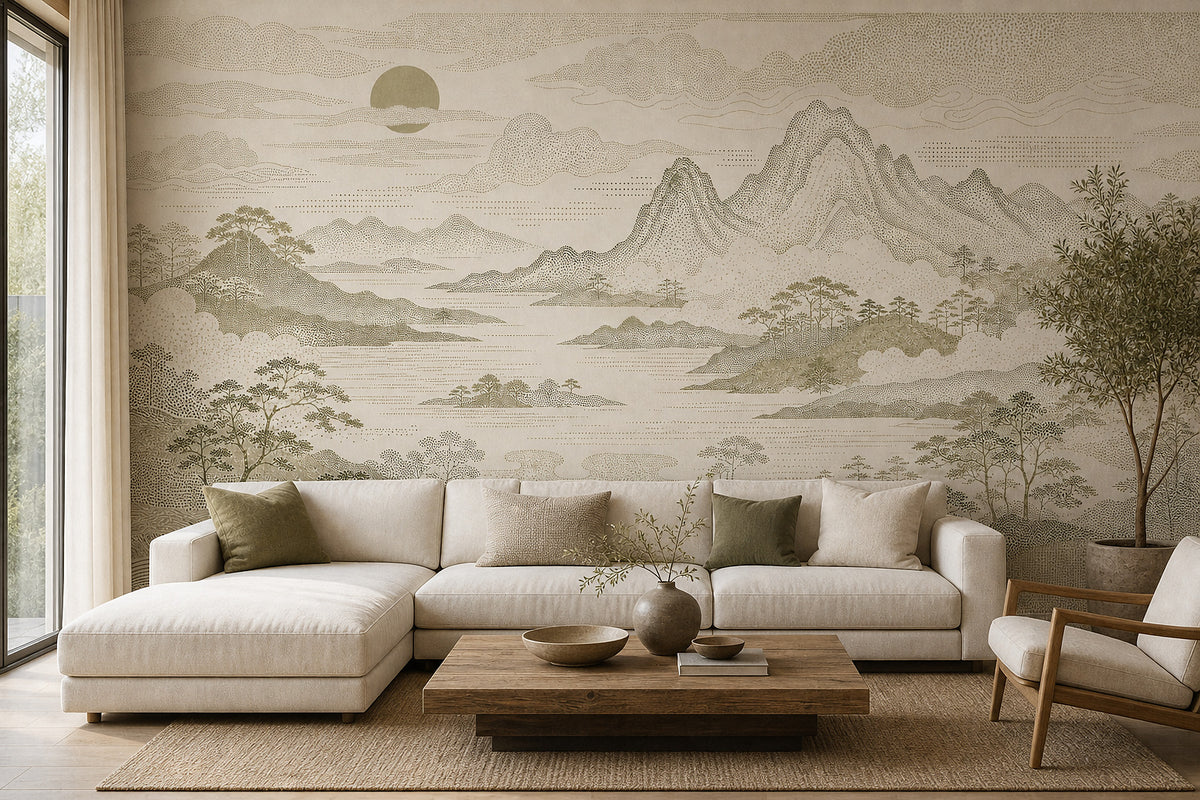Cream Design Wallpaper Mural product view