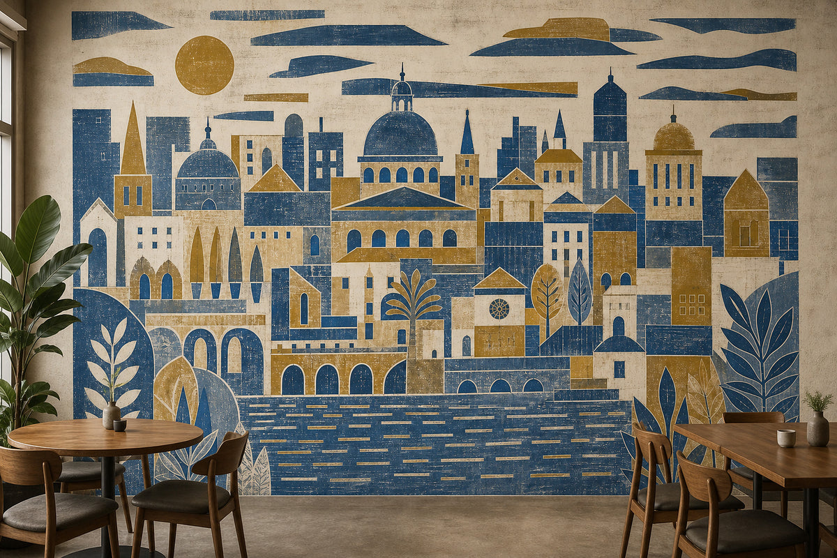 Cream Design Wallpaper Mural product view
