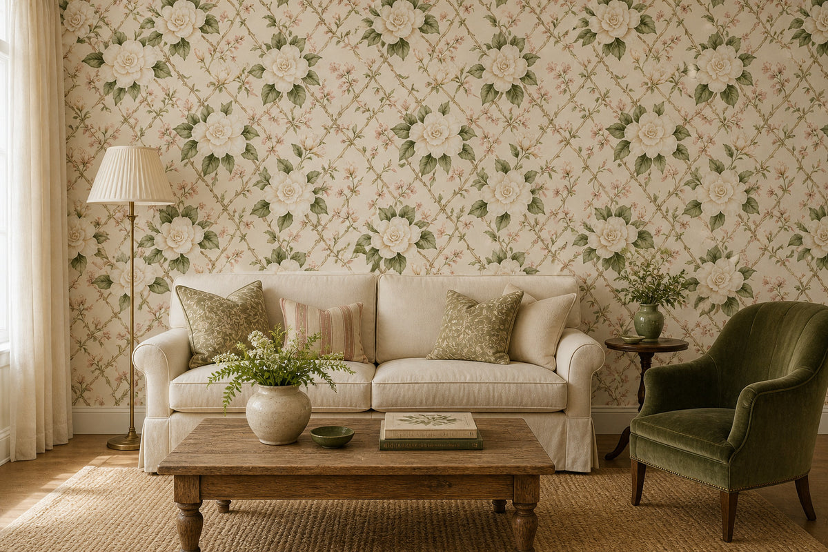 Cream Design Wallpaper Mural product view