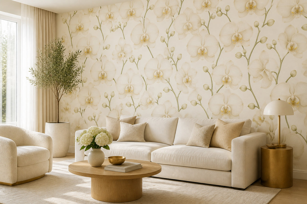 Cream Design Wallpaper Mural product view