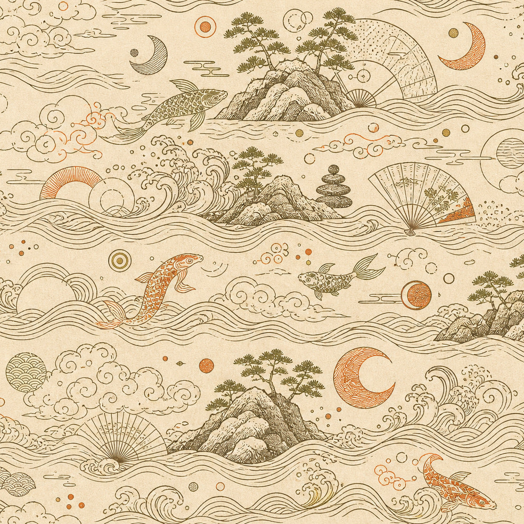 Cream Design Wallpaper Mural product view