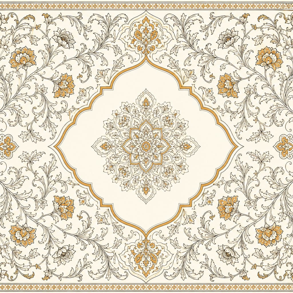 Cream Design Wallpaper Mural product view