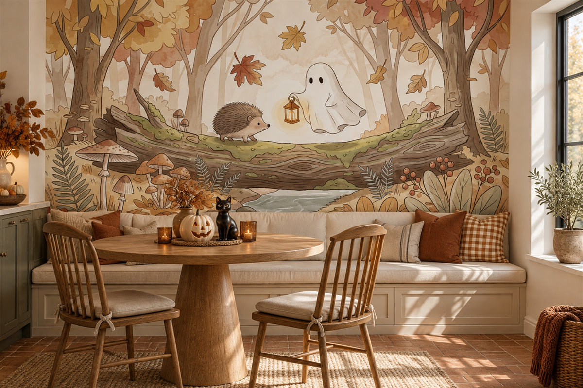 custom cute beige ghost wallpaper mural dining room stick on non woven vinyl removable