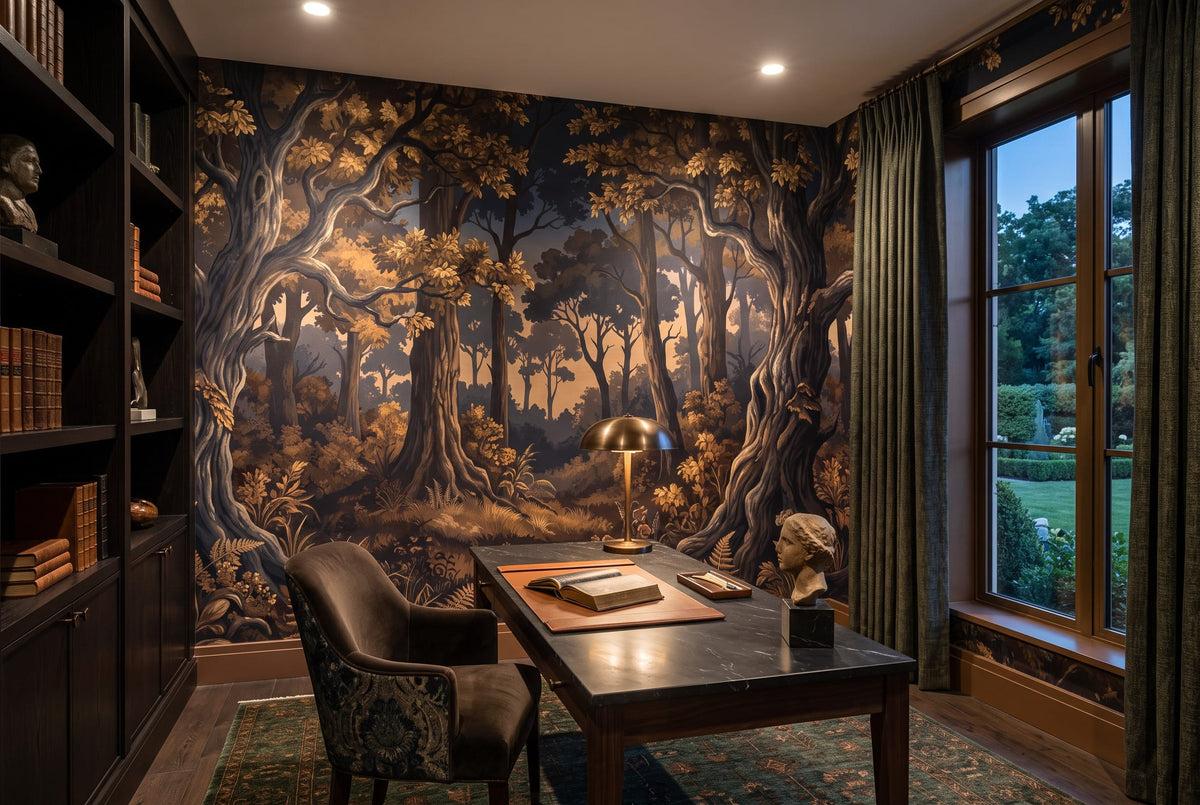 Dark Enchanted Forest Wallpaper Mural