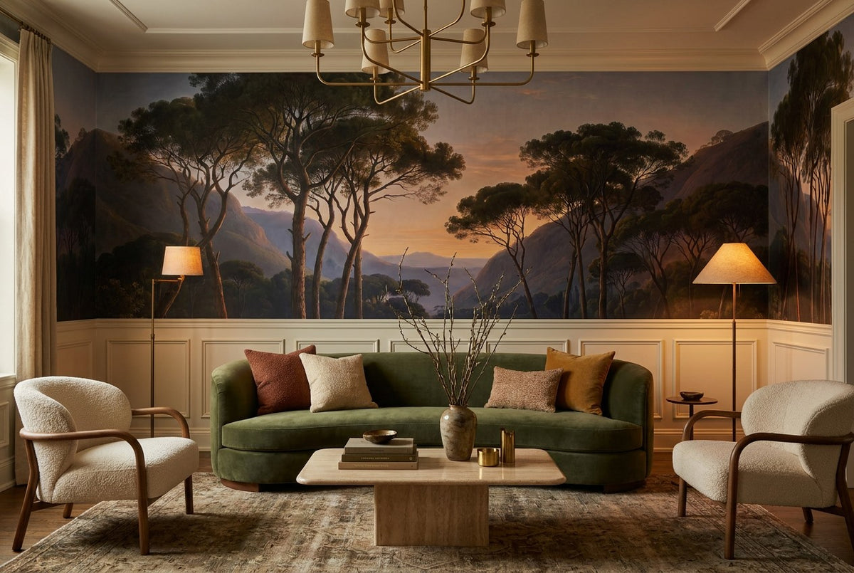 custom dark forest wallpaper mural living room self adhesive non woven removable vinyl