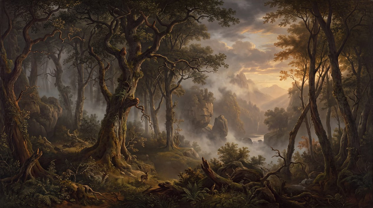 custom dark forest wallpaper mural main image stick on non woven removable vinyl