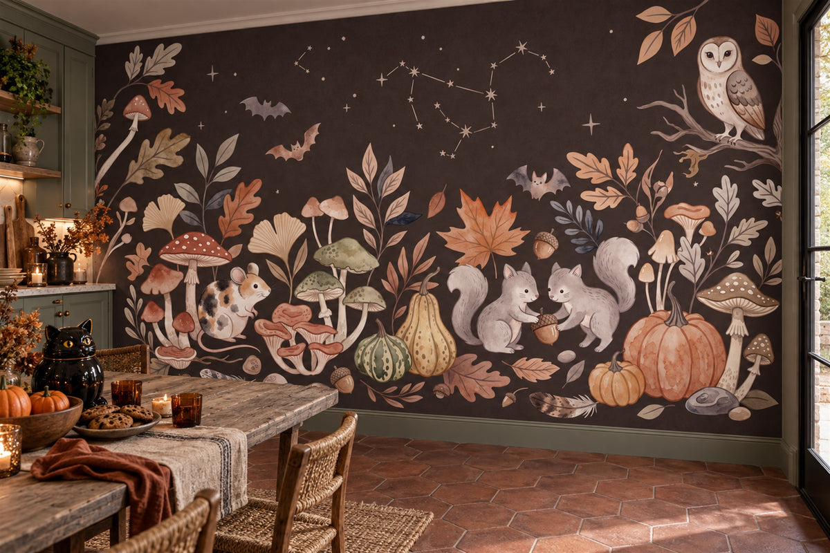 custom dining brown woodland removable peel and stick non woven vinyl wallpaper mural