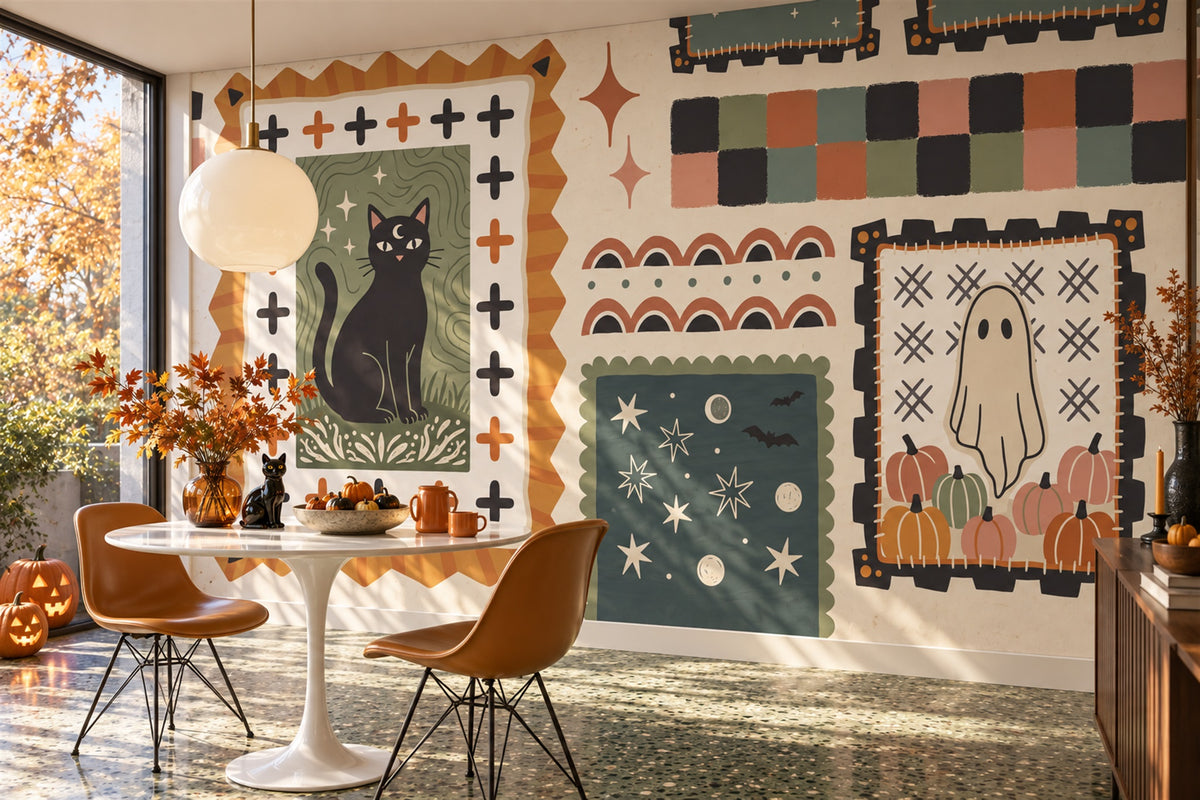 custom dining sage patchwork removable peel and stick non woven vinyl wallpaper mural