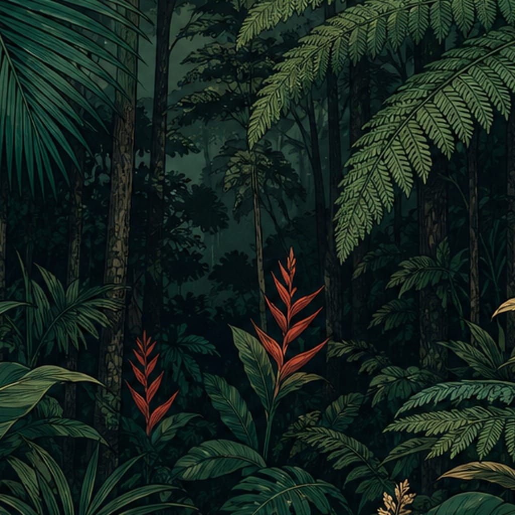 Emerald Palm Wallpaper Mural product view