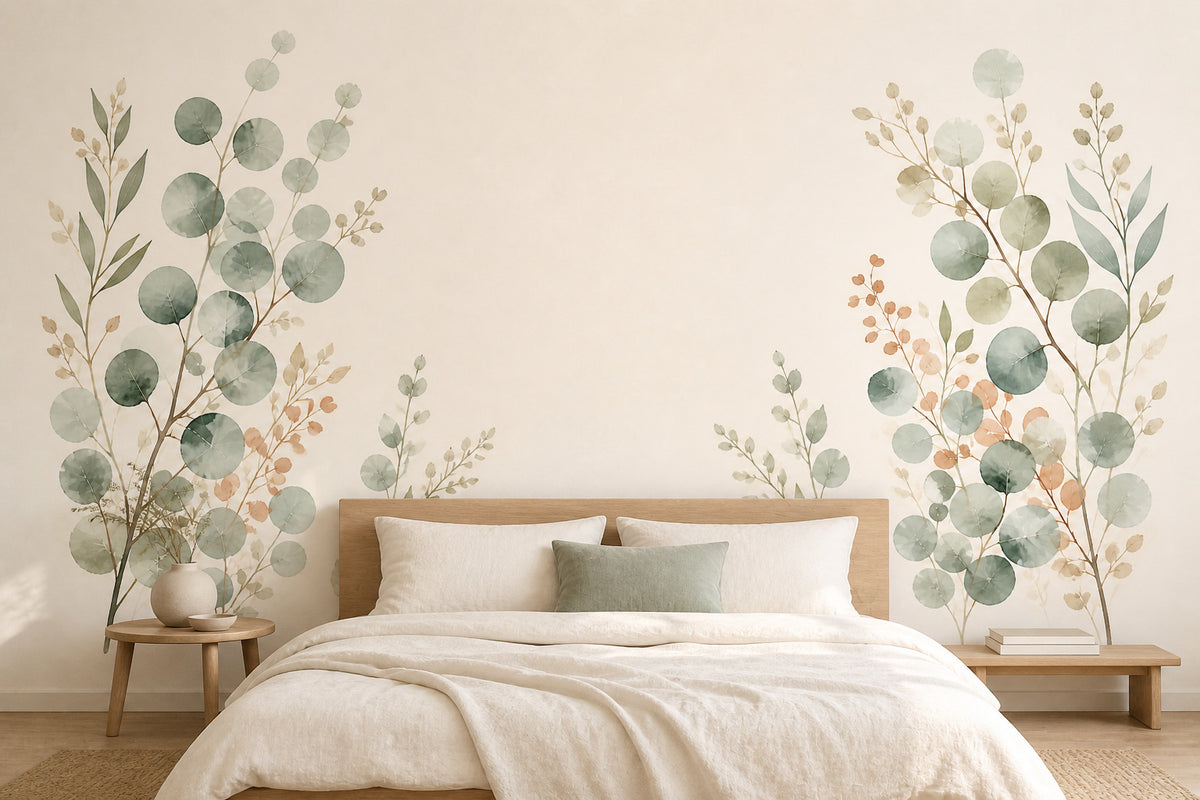 Sage Eucalyptus Wallpaper Mural product view