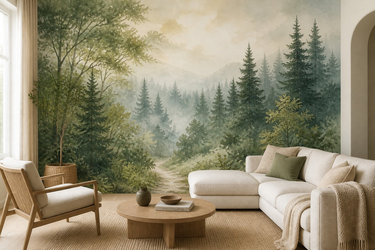 Sage Forest Wallpaper Mural product view