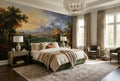 Golden Castle and River Landscape Wallpaper Mural