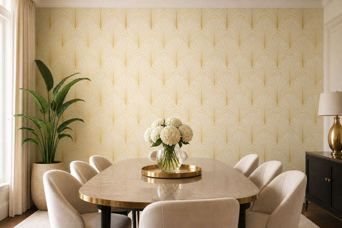 Gold Fan Arch Wallpaper Mural product view