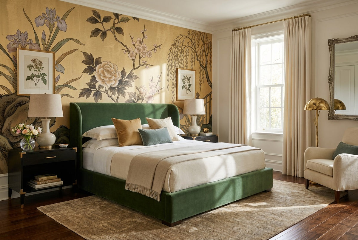 custom gold iris peony wallpaper mural bedroom self adhesive non woven vinyl removable