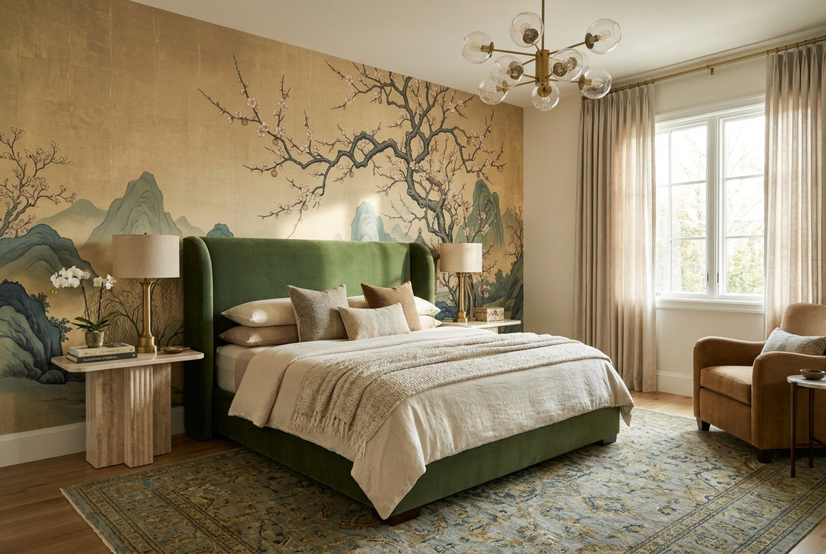 custom gold mountains wallpaper mural bedroom self adhesive non woven vinyl removable