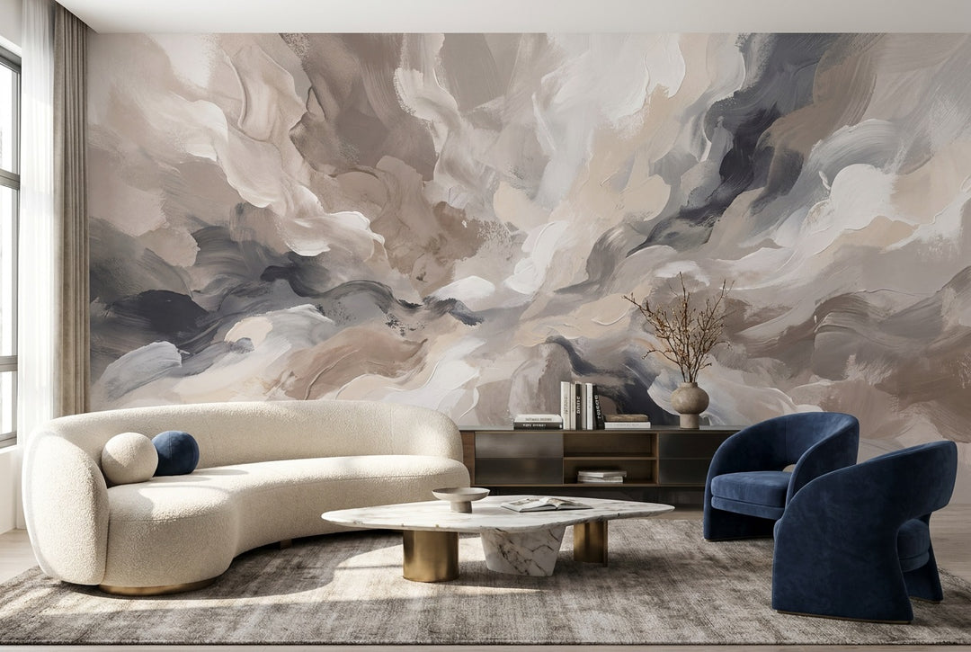custom gray abstract wallpaper mural lounge peel and stick non woven vinyl removable