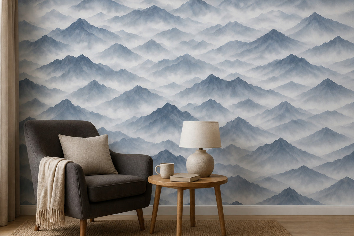Gray Mountain Wallpaper Mural product view