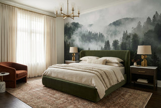 Misty Green Mountain Forest Wallpaper Mural