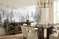 Mysterious Ice Gray Nordic Winter Forest Wallpaper Mural