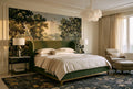 Olive Forest River with Deer and Swans Wallpaper Mural