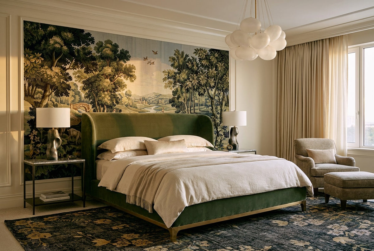 custom green animals wallpaper mural bedroom peel and stick non woven vinyl removable