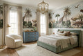 Olive Vintage Dinosaur Landscape Wallpaper Mural