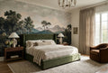 Green Rolling Hills and Mountain Trees Wallpaper Mural