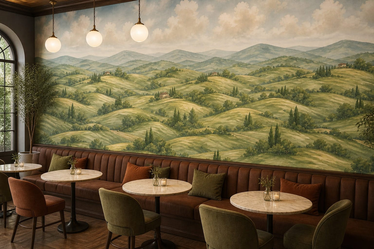 Green Rolling Wallpaper Mural product view