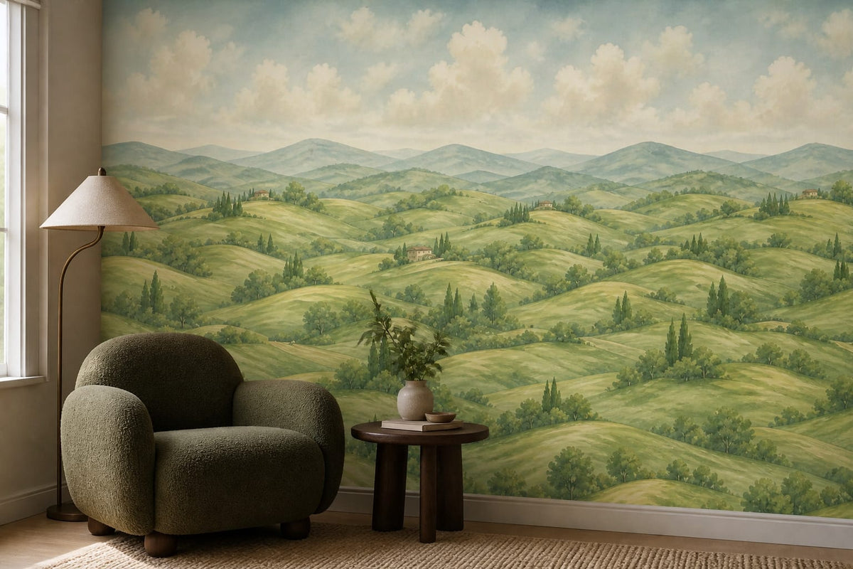 Green Rolling Wallpaper Mural product view