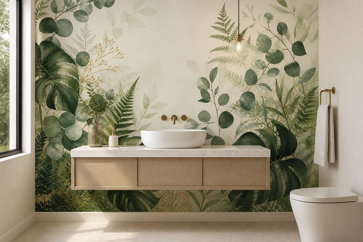 Green Botanical Wallpaper Mural product view