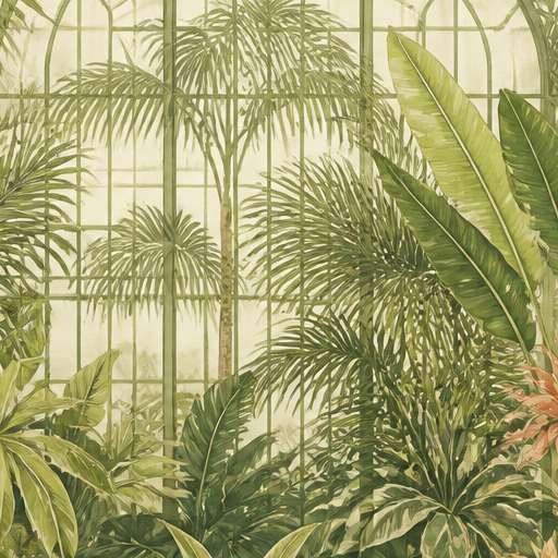 Green Tropical Wallpaper Mural product view