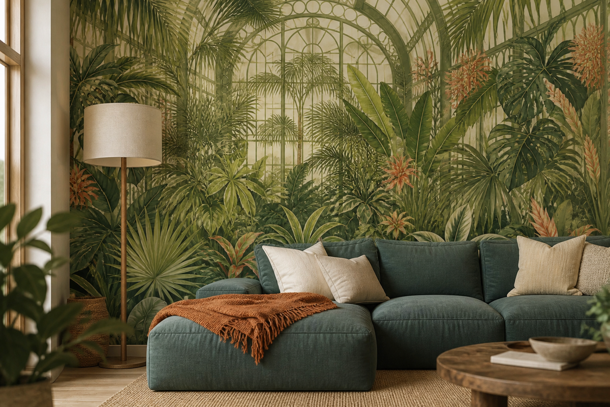 Green Tropical Wallpaper Mural product view