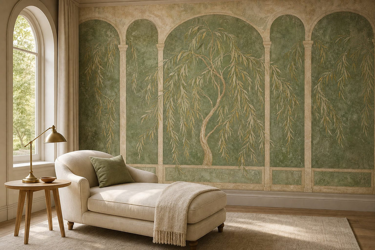 Green Willow Wallpaper Mural product view