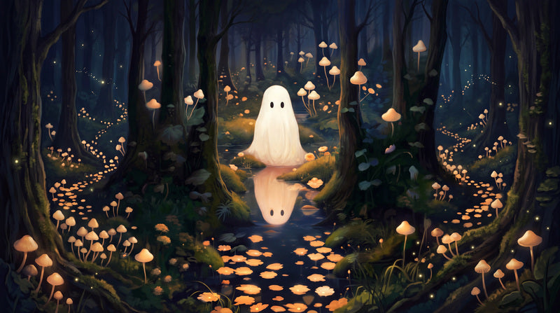 Dark Enchanted Forest Halloween Wallpaper Mural