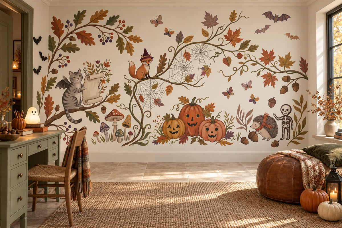 custom ivory animals wallpaper mural study self adhesive non woven vinyl removable