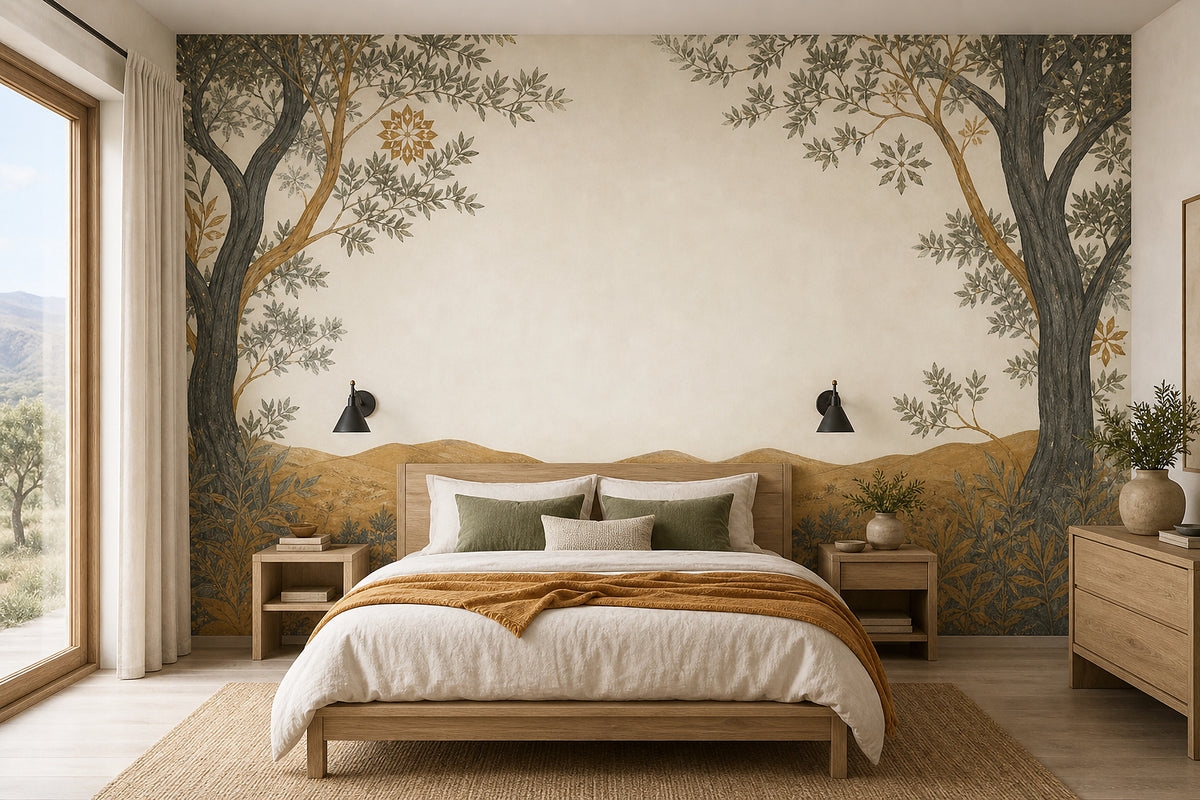 Ivory Ochre Wallpaper Mural product view