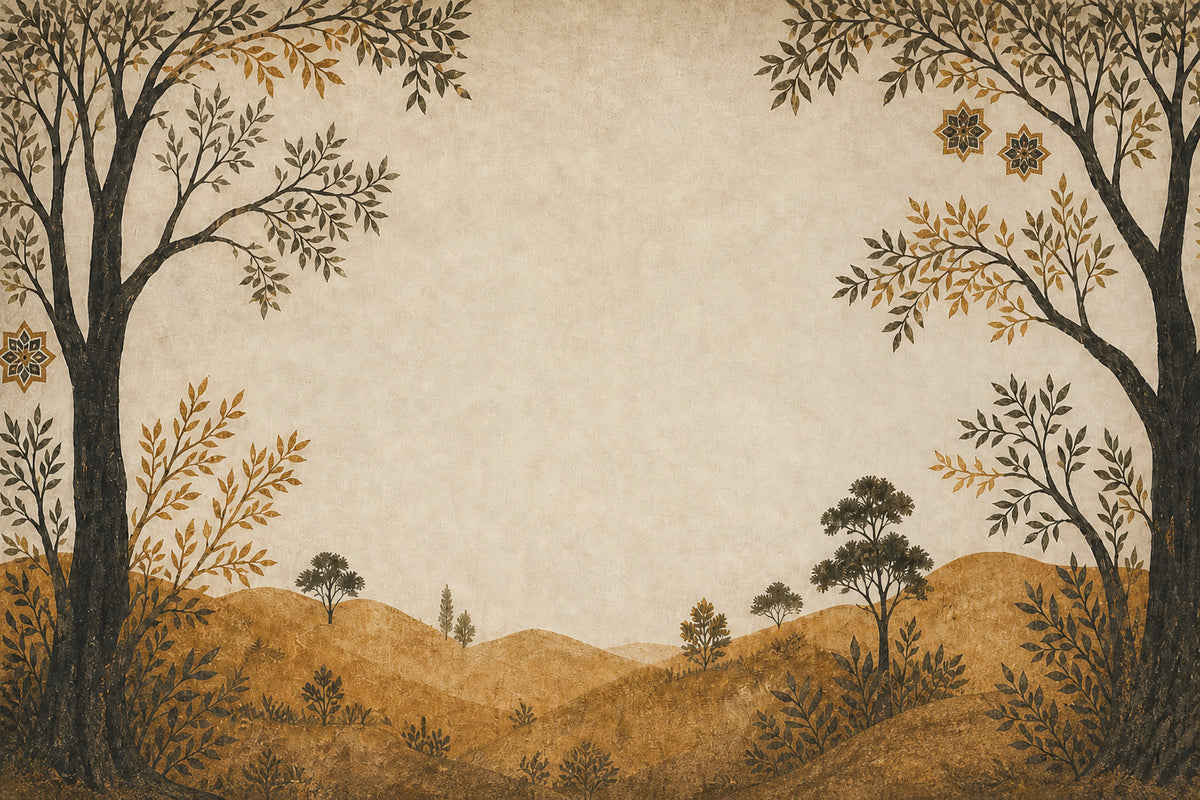 Ivory Ochre Wallpaper Mural product view