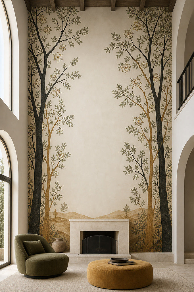 Ivory Ochre Wallpaper Mural product view