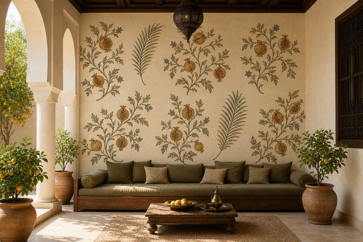 Ivory Botanical Wallpaper Mural product view