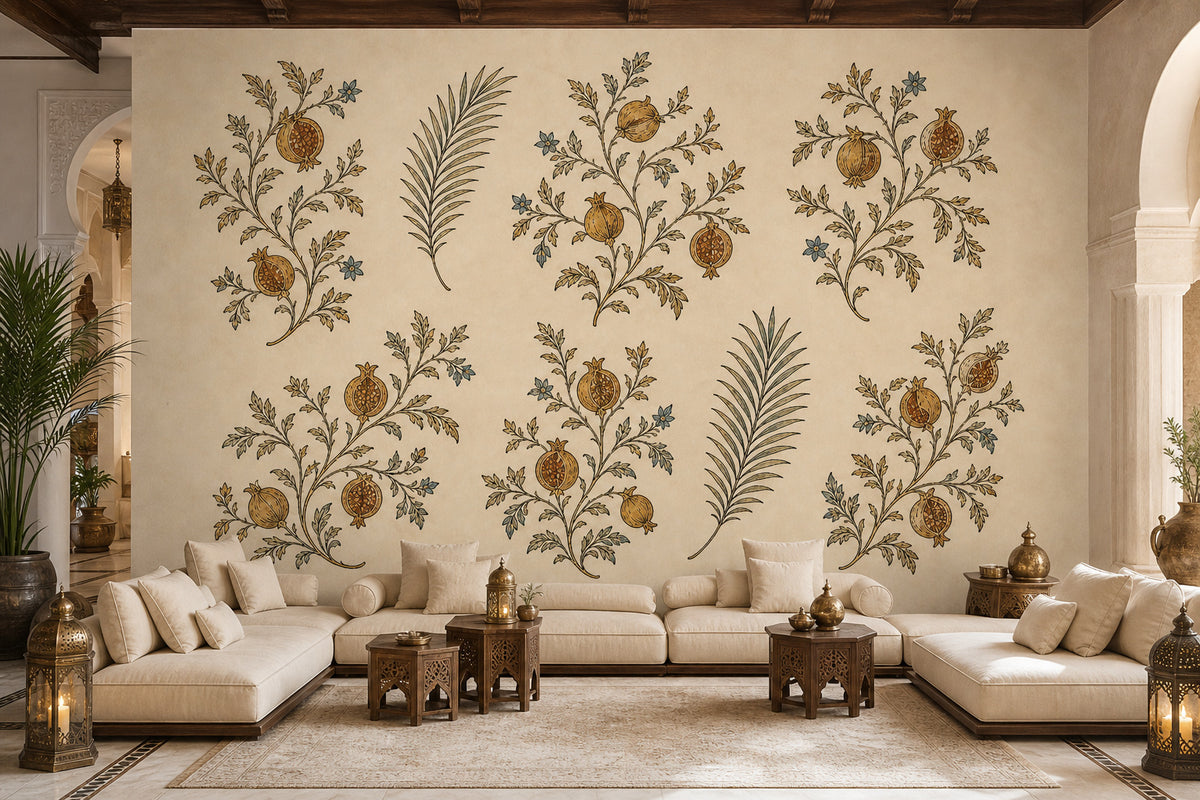 Ivory Botanical Wallpaper Mural product view