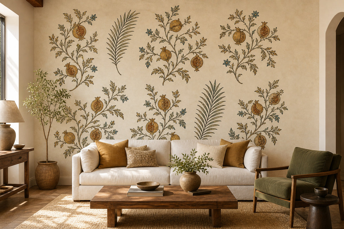 Ivory Botanical Wallpaper Mural product view