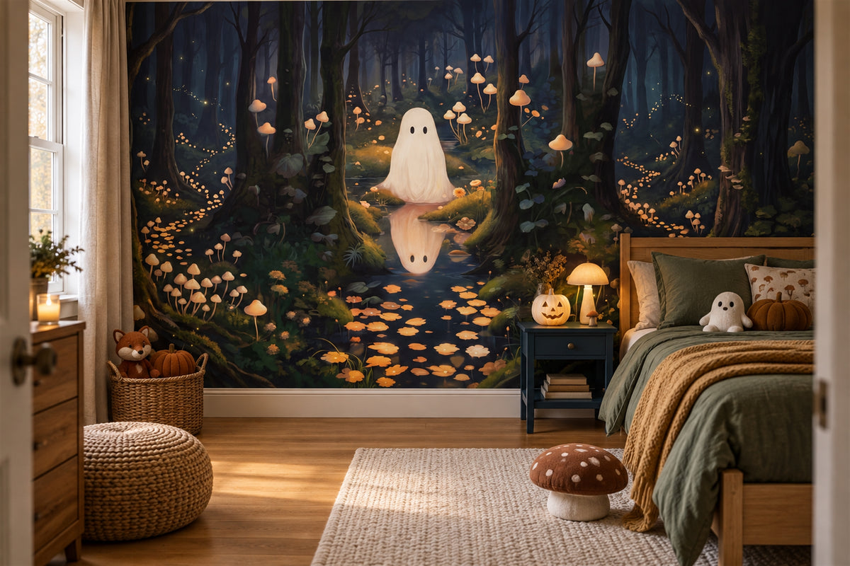 custom kids room navy ghost removable self adhesive non woven vinyl wallpaper mural