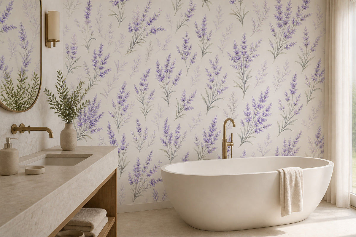 Lavender Field Wallpaper Mural product view