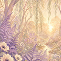 Lilac Fern Wallpaper Mural