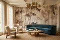 Ash Grey Misty Bamboo Forest Wallpaper Mural