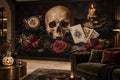 Black Skull Still Life Halloween Wallpaper Mural