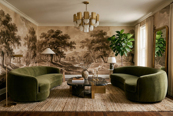 Sepia Forest Bespoke Statement Peel And Stick Study Wallpaper Mural